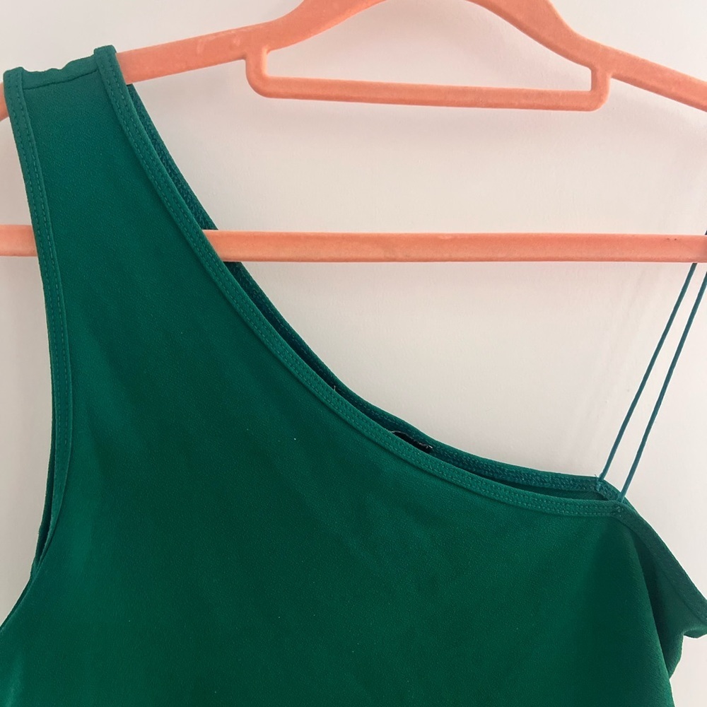 Forever 21 One-Shoulder Teal Crop Top - Picture 4 of 6